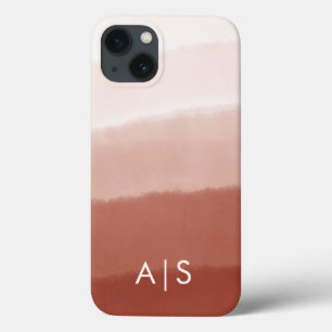 Case-Mate iPhone Case Initiales Monogrammées Élégantes Cuivre Rouille Om
