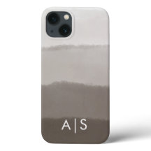 Initiales monogrammes cool Élégant Davy Grey Ombre