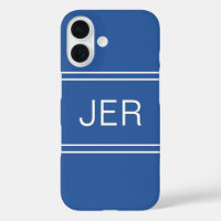 Initiales monogrammes personnalisées Modèle bleu m