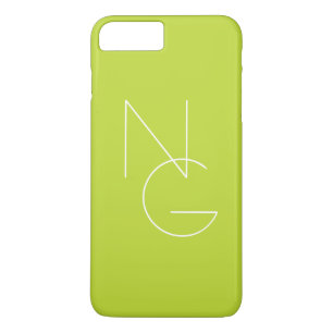 Case-Mate iPhone Case Initiales superposées Modern 2   Vert Citron