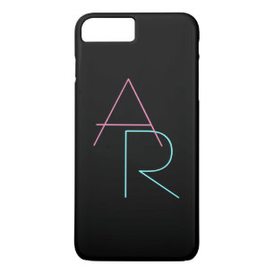 Case-Mate iPhone Case Initiales superposées modernes   Rose Turquoise No