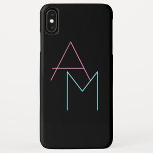 Case-Mate iPhone Case Initiales superposées modernes Rose Turquoise No