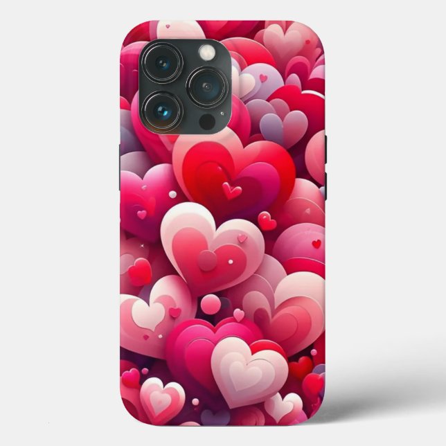 Coques Case-Mate iPhone Inspiration de coeur pour la Saint Valentin rose e (Verso)