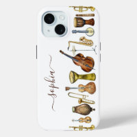 Instruments de musique aquarelle élégante Personna