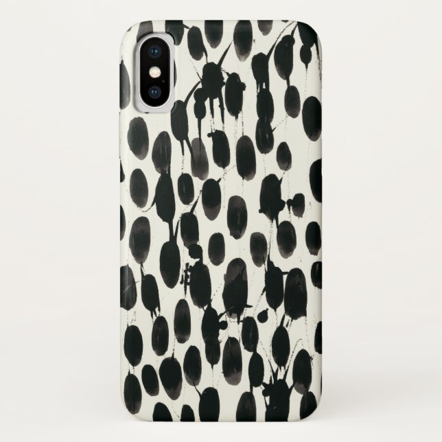 Coques Case-Mate iPhone Invariable I | Aquarelle noire (Dos)