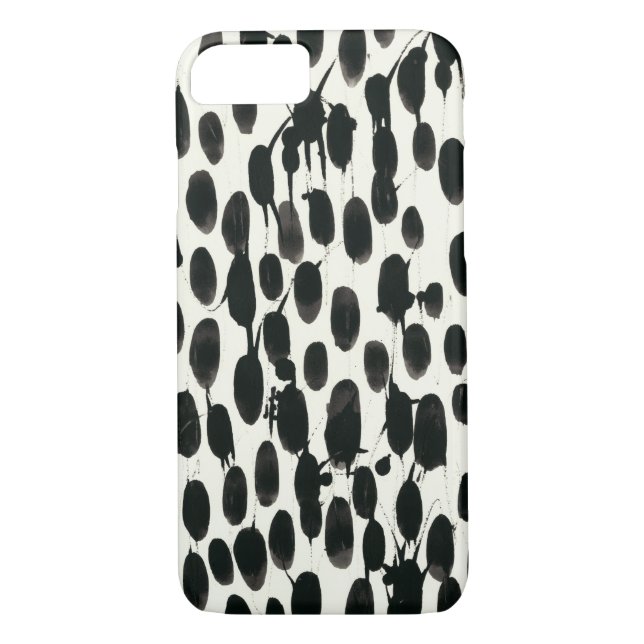 Coques Case-Mate iPhone Invariable I | Aquarelle noire (Dos)