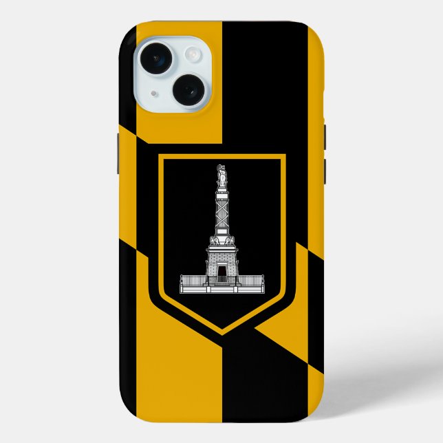 Coques Case-Mate iPhone iPhone 15 Plus Coque-Mate, drapeau Baltimore (Verso)