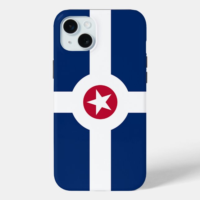 Coques Case-Mate iPhone iPhone 15 Plus Coque-Mate, drapeau d'Indianapolis (Verso)