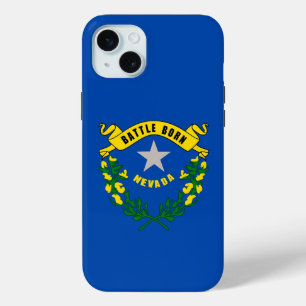 Coque iPhone 15 Mini iPhone 15 Plus Coque-Mate, drapeau du Nevada