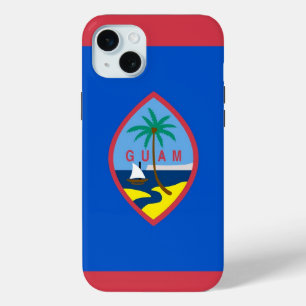 Coque iPhone 15 Mini iPhone 15 Plus Coque-Mate, drapeau Guam