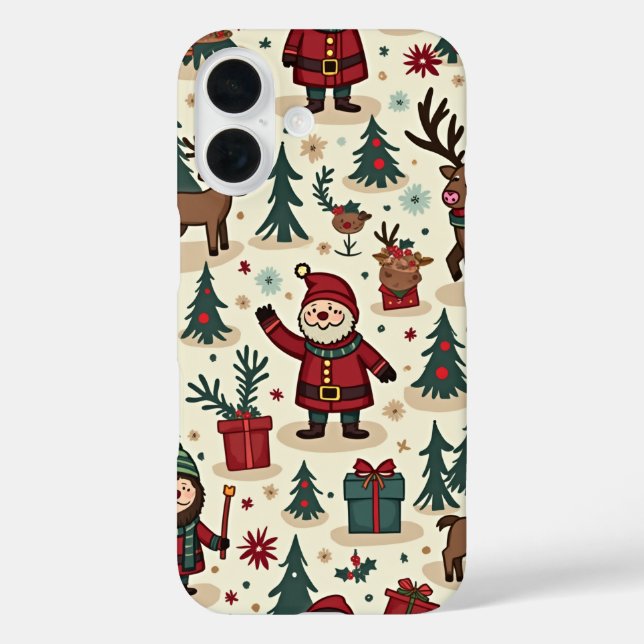 Coques Case-Mate iPhone iPhone 16 Coques (avec Noël) (Verso)