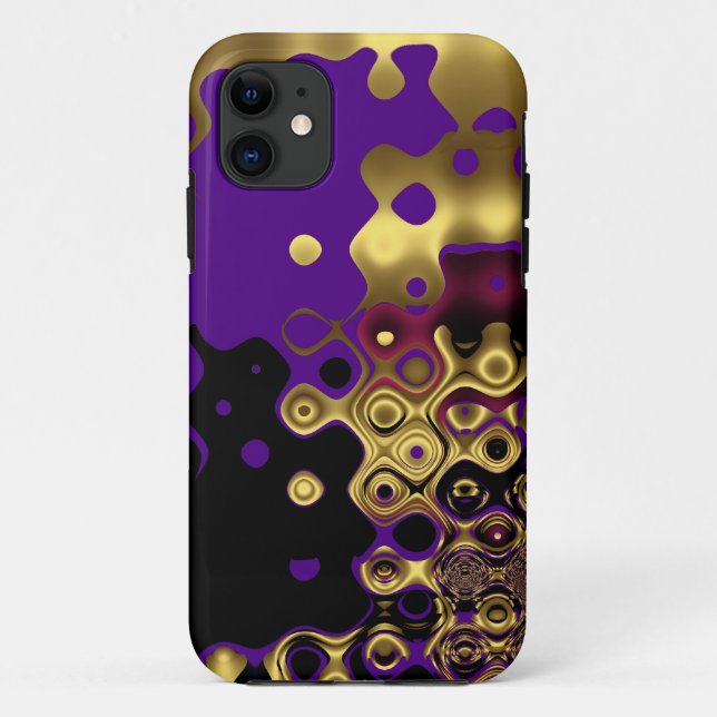 Coques Case-Mate iPhone iPhone 5 Abstrait Purple Gold (Dos)