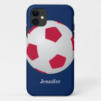 iPhone 5 Coque, Soccer Ball, Rouge, Blanc et Bleu
