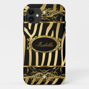 Etui iPhone Case-Mate iPhone 5 élégant Classy Gold Zebra Black