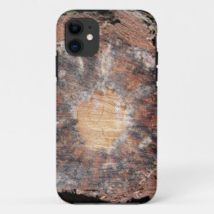 Coque iPhone 11 iPhone 5 Hülle braun-schwarzer Baumquerschnitt