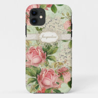 IPhone 5 - Rose anglais Vintage dentelle à Hydrang