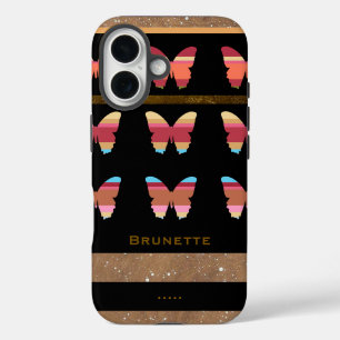 Coques iPhone 16 iPhone 7 avec papillons rayés