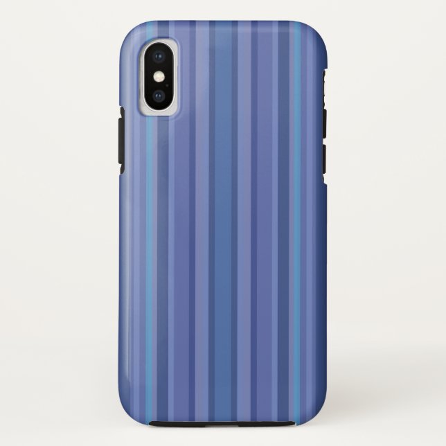 Coques Case-Mate iPhone iPhone bleu violet moderne à rayures (Dos)