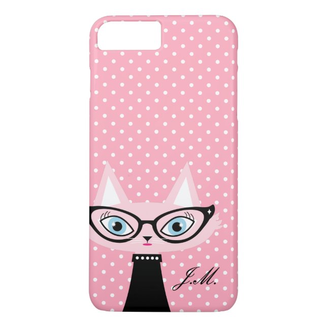 Coques Case-Mate iPhone iPhone chic de chat et de pois 8 Plus/7 plus le (Dos)