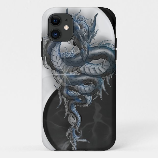 Coques Case-Mate iPhone iPhone chinois 5 de dragon de Yin Yang à peine là (Dos)
