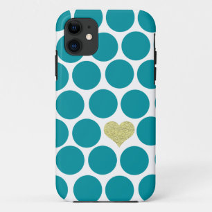 Coque Case-Mate Pour iPhone iPhone de coeur de parties scintillantes de pois