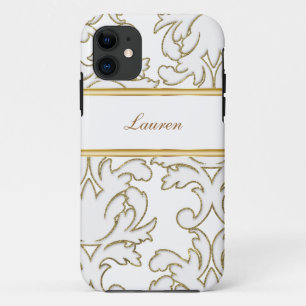 Etui iPhone Case-Mate iPhone de monogramme de damassé 5 cas