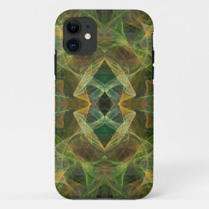 Coques Pour iPhone Iphone Fractal Vert 5 Coque-Mate personnalisé ID
