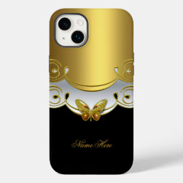 Coques Pour iPhone iPhone Green Gold Black White Butterfly