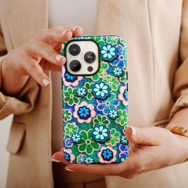 Case-Mate iPhone Case iPhone hippie aux fleurs turquoise | Hippie iPhone