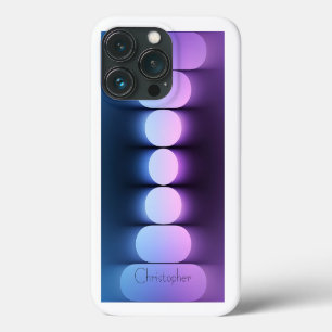 Case-Mate iPhone Case Iphone personnalisé bleu Radial Texture 15