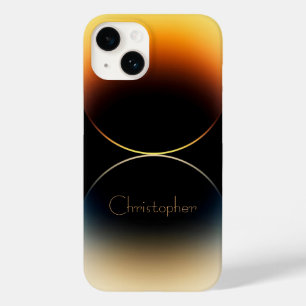 Coque Pour iPhone 14 Iphone Personnalisé orange Radial Texture 15