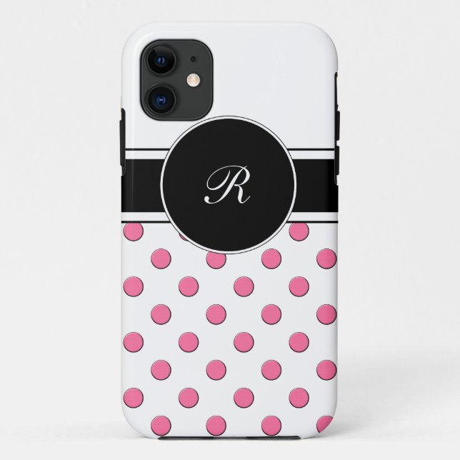 Coques Case-Mate iPhone iPhone rose de monogramme 5 cas (Dos)