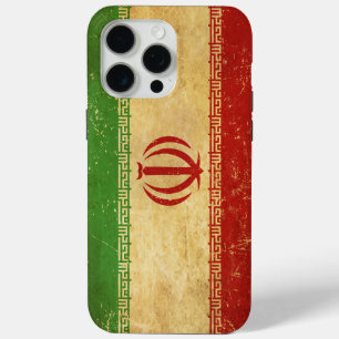 Coque iPhone 15 Pro Max Iran - Drapeau Vintage