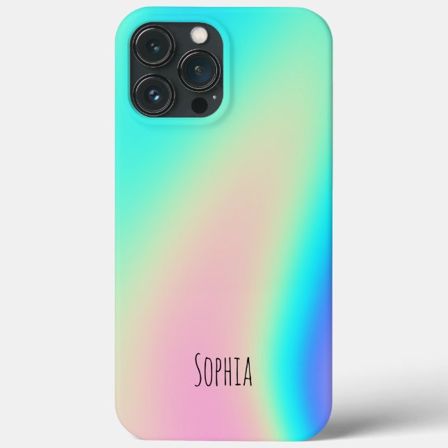 Coques Case-Mate iPhone Iridescente Holographique moderne personnalisée (Verso)