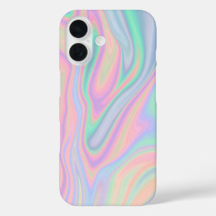Coques iPhone 16 Iridescente liquide Conception de couleurs Unicorn