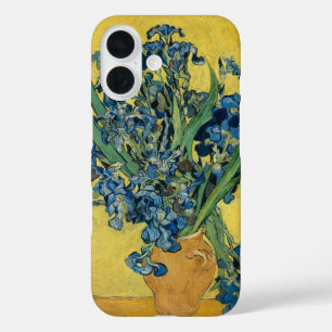 Coques iPhone 16 Iris de Van Gogh - Art en bleu et jaune audacieux