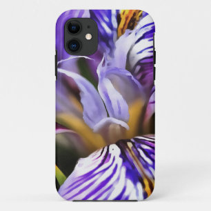 Coque iPhone 11 Iris In Violet Lilac and Purple Botanical Art