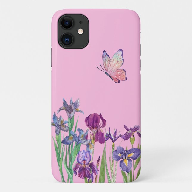 Coques Case-Mate iPhone Iris rose (Dos)