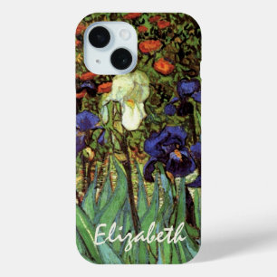 Coque Pour iPhone 15 Irises de Vincent van Gogh, Jardin Vintage