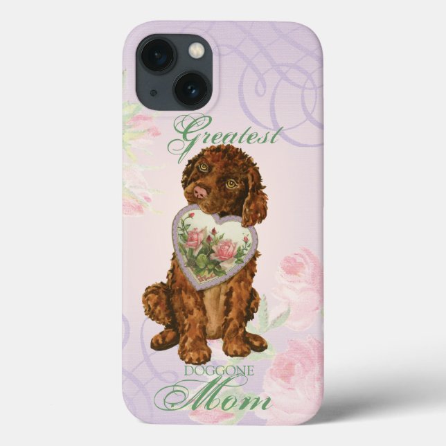 Coques Case-Mate iPhone Irish Water Spaniel Heart Maman (Verso)