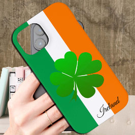 Coque Pour iPhone 15 Irlande & Shamrock, Drapeau irlandais mode / sport