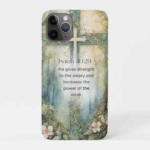 Case-Mate iPhone Case Isaïe 40:29 Verset Biblique Croix Chrétienne Encou
