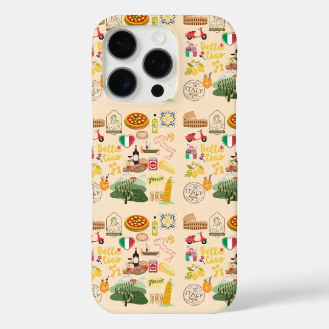 Coques Case-Mate iPhone Italie Symboles Amateurs de voyage (Verso)