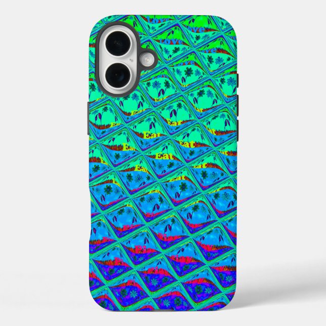 Coques Case-Mate iPhone Italien bleu sirène Motif Art Imprimer (Verso)