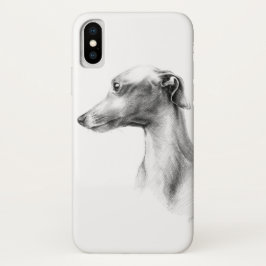 Case-Mate iPhone Case Italien Greyhound Whippet portrait de chien dessin
