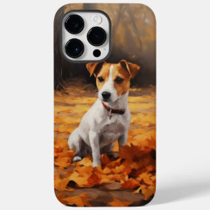 Coque Pour Pour iPhone 14 Pro Max Jack Russell à l'automne Feuilles automne Inspire