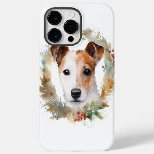Coque Pour Pour iPhone 14 Pro Max Jack Russell Christmas Wreath Festive Pup