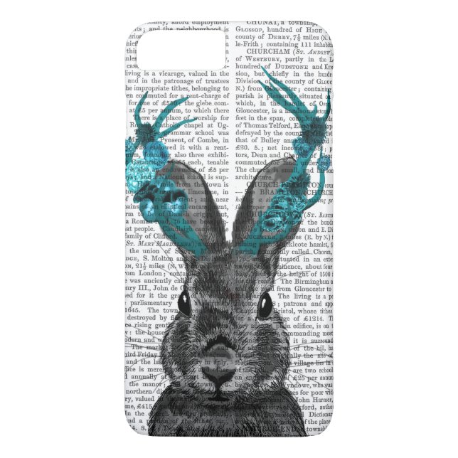 Coques Case-Mate iPhone Jackalope avec Antlers Turquoise (Dos)