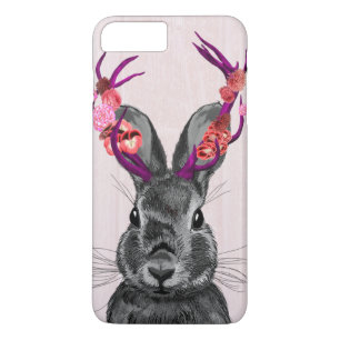 Coques Pour iPhone Jackalope avec les andouillers roses 2