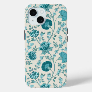 Coque Pour iPhone 15 Jacobean Floral Big Motif Tee sur Crème